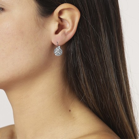 Dyrberg Kern Blost Silver Earrings - Crystal